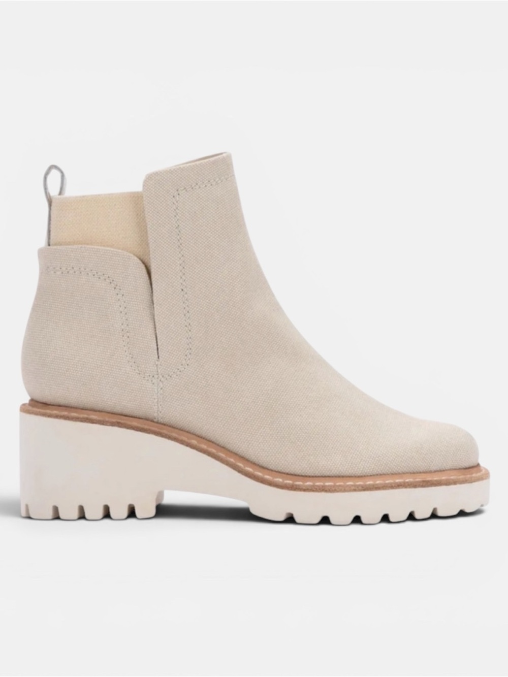 Dolce Vita Beige Suede Chelsea Rango Booties Size 7